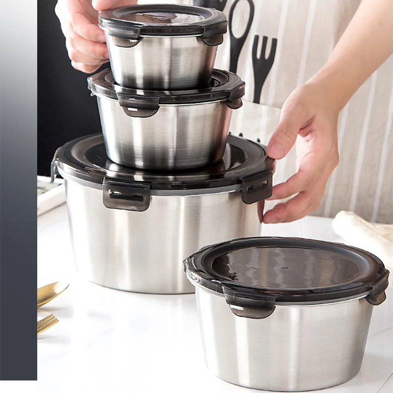 304 Stainless Steel Bento Lunc - огляд і ціна Food Storage With Colander