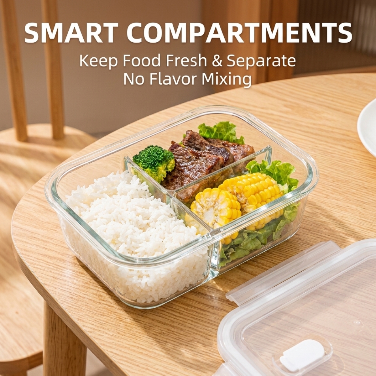 Premium White Glass Food Conta - огляд і ціна Glass Meal Prep Container