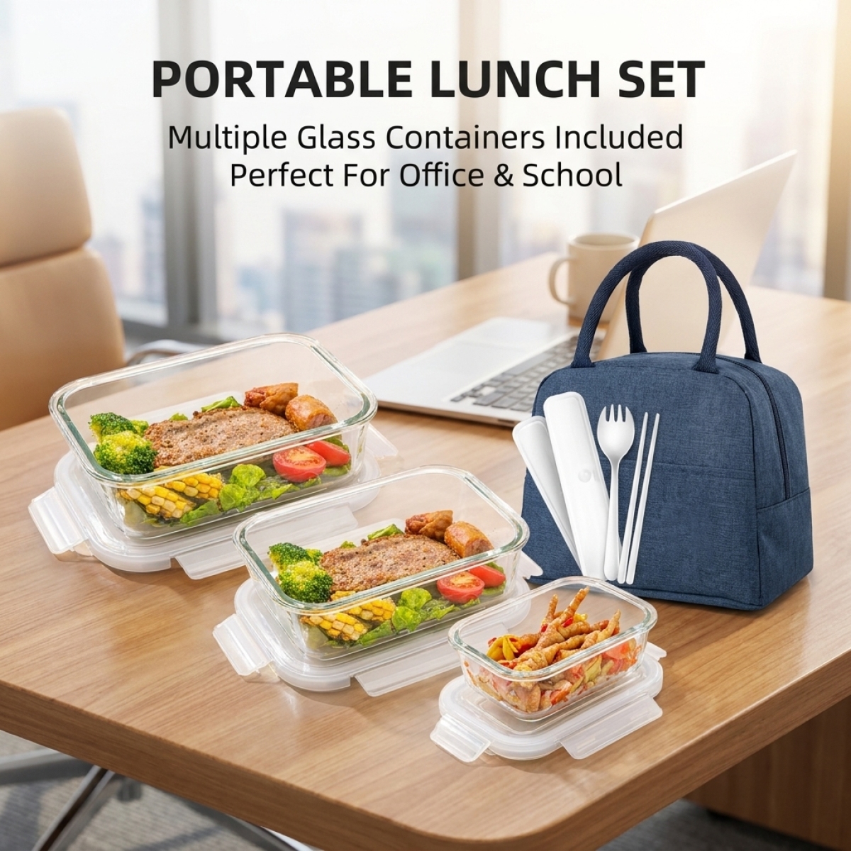 Premium White Glass Food Conta - огляд і ціна Glass Meal Prep Container