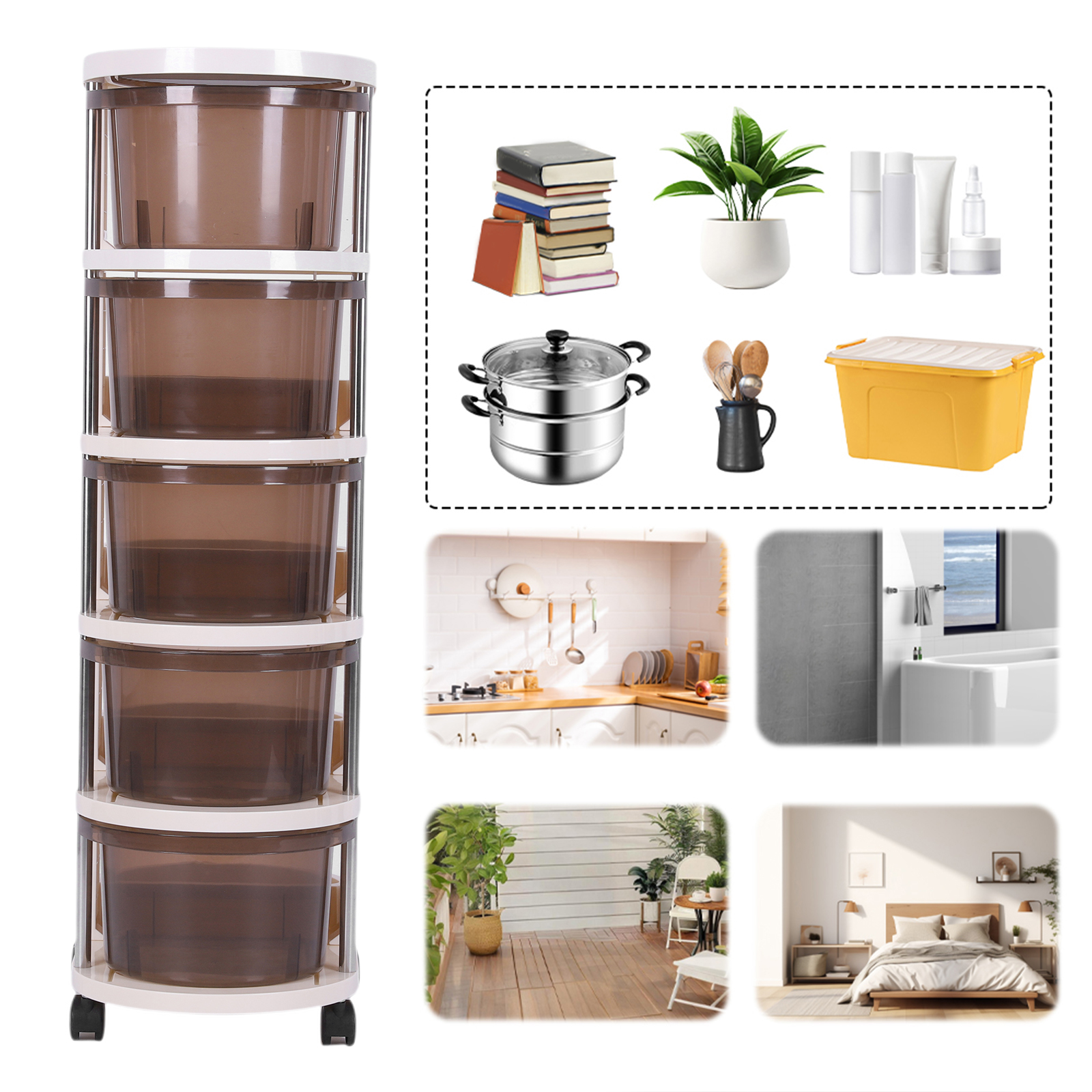 3/4/5-Layers Drawer Style Snac - огляд і ціна Food Storage With Wheels