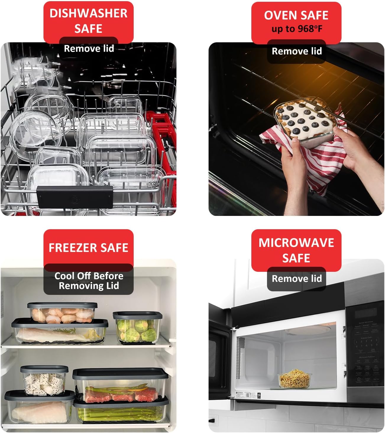 7 Pack Glass Meal Prep Contain - огляд і ціна Glass Meal Prep Container