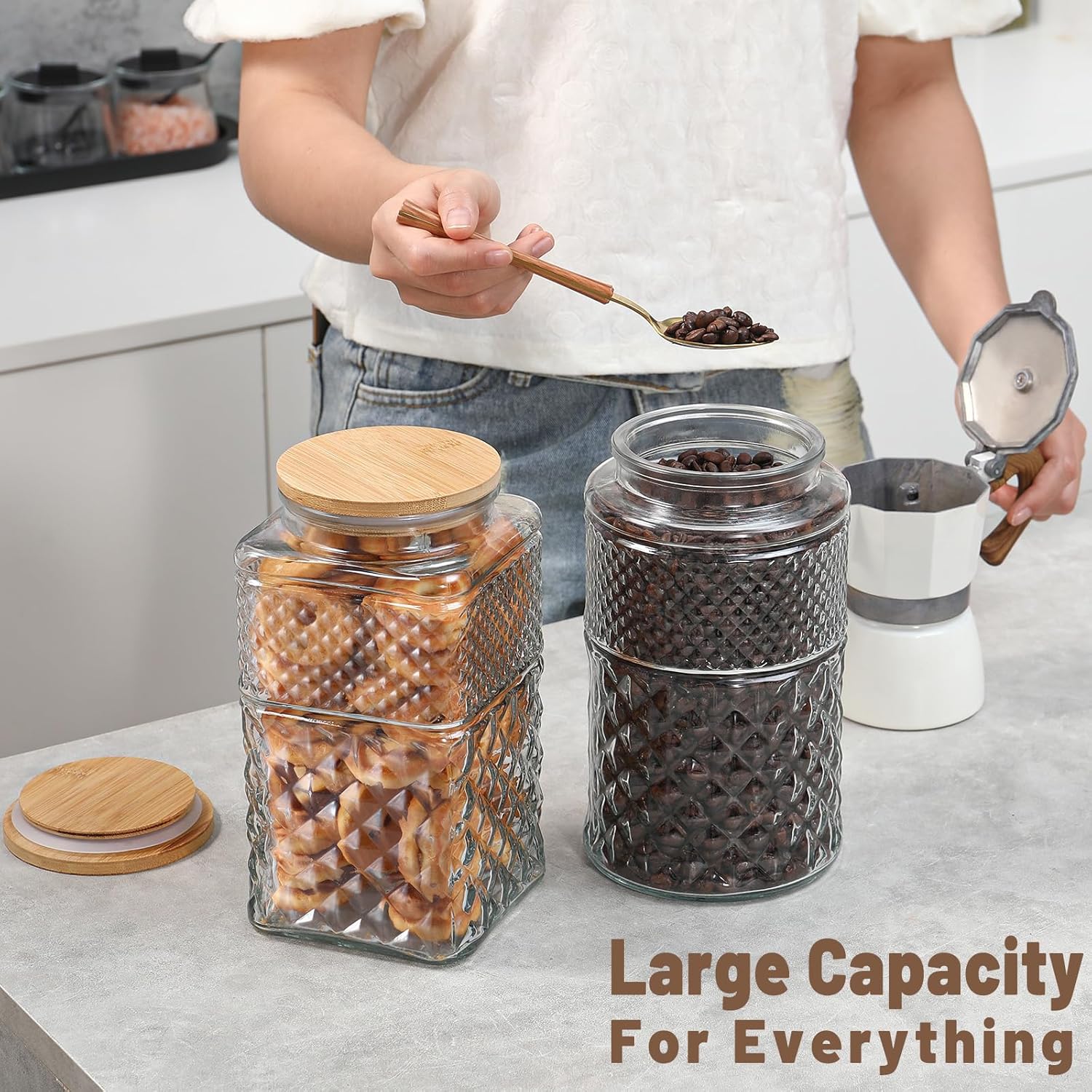 0.7Gallon/2600ml Glass Cookie  - огляд і ціна Food Storage Airtight