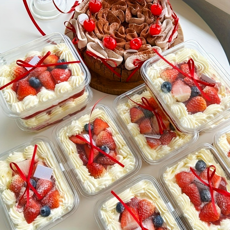 5/10/20PCS Transparent Cake Bo - огляд і ціна Xmas Food Storage Containers