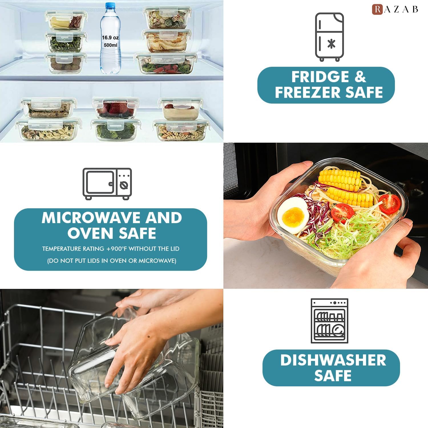 24 Pc Airtight Glass Food Stor - огляд і ціна Glass Meal Prep Container