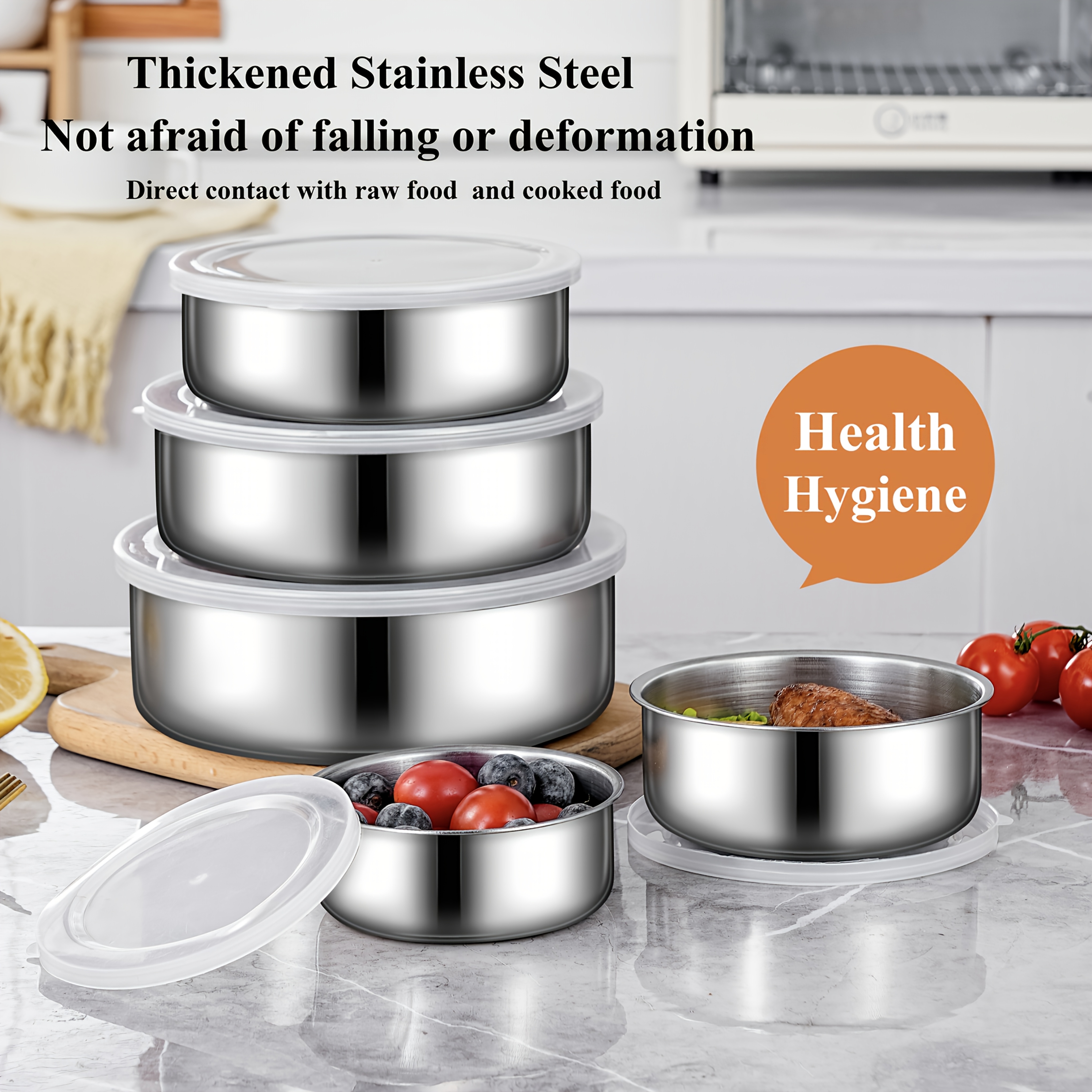 5pcs Food Storage Containers W - огляд і ціна Xmas Food Storage Containers