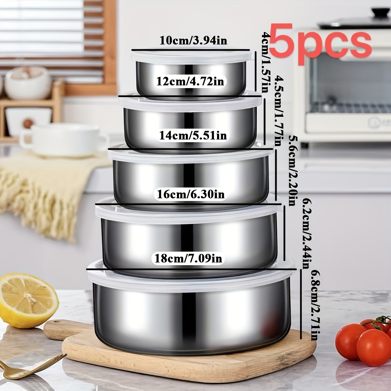 5pcs Food Storage Containers W - огляд і ціна Xmas Food Storage Containers