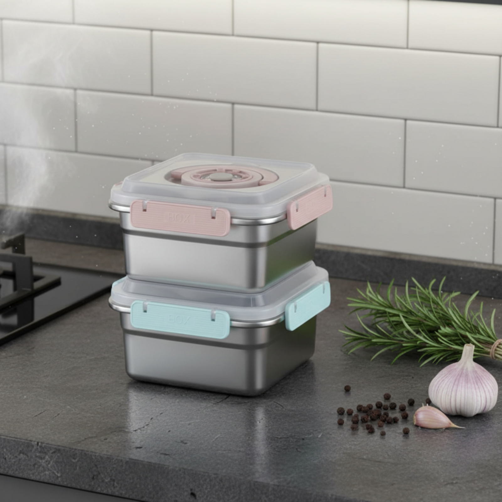 3 Pieces Stainless Steel Food  - огляд і ціна Food Storage Freezer Containers