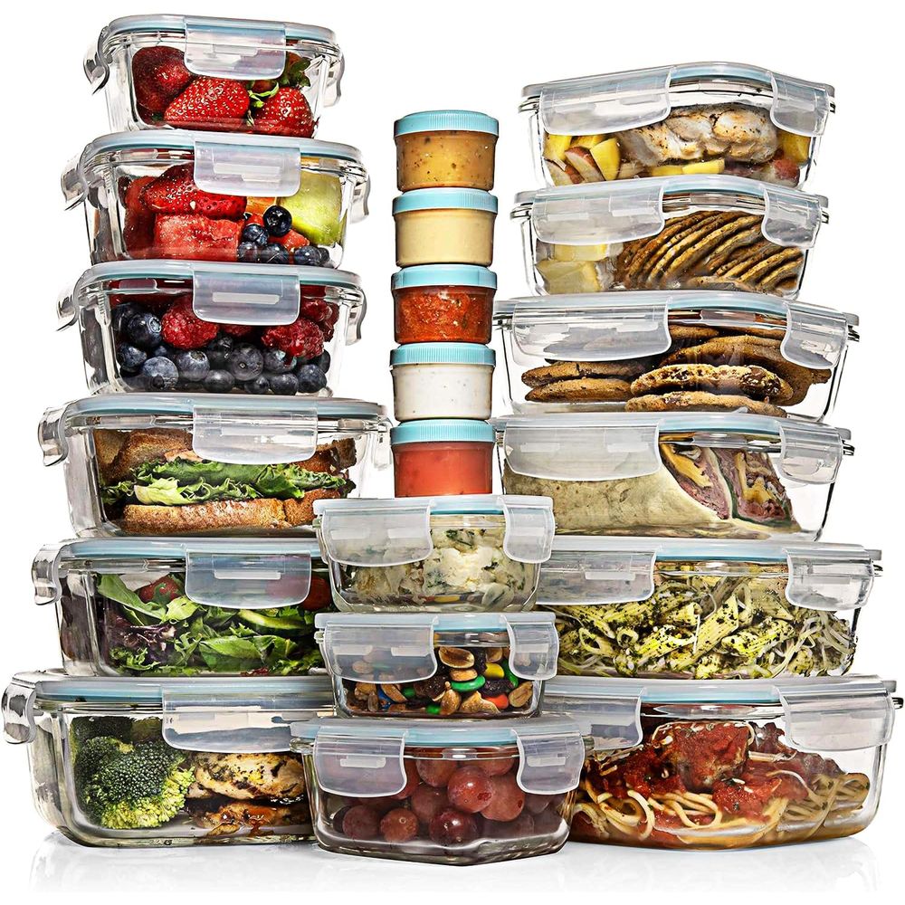 Pc Set Glass Food Storage Cont - огляд і ціна Glass Meal Prep Container
