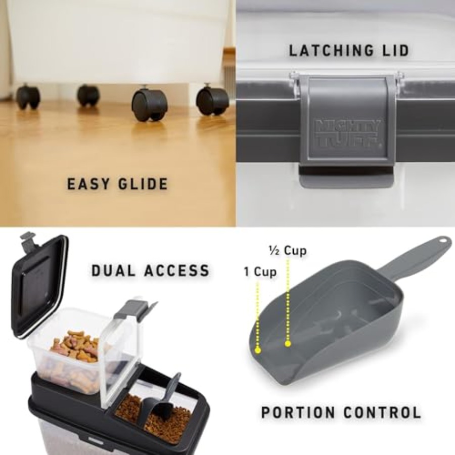 3 Piece Airtight Dog Food Stor - огляд і ціна Food Storage With Wheels