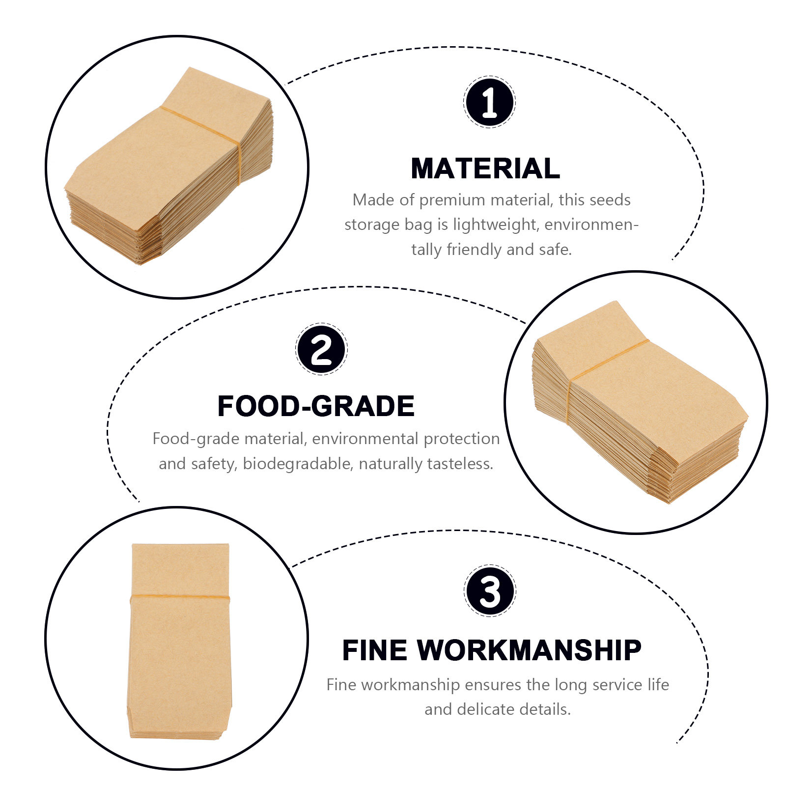 100Pcs Multifunctional Kraft P - огляд і ціна Food Storage Notes