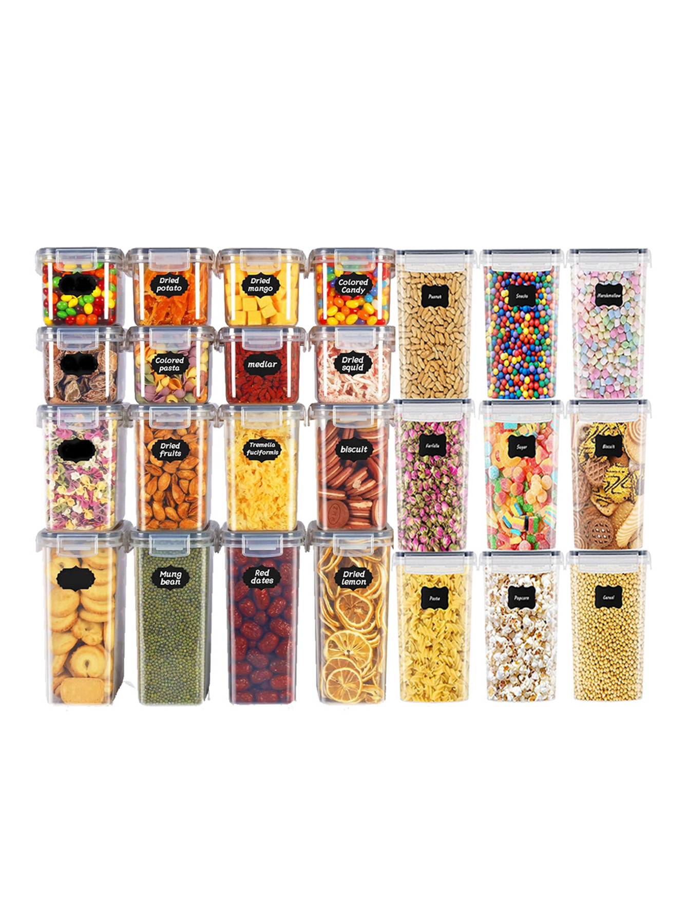 48pcs,Sealed food storage cont - огляд і ціна Food Storage In Pantry