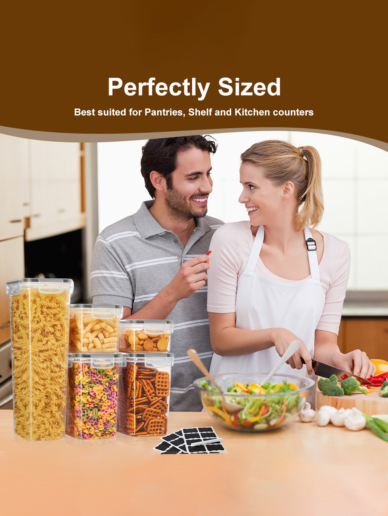 48pcs,Sealed food storage cont - огляд і ціна Food Storage In Pantry