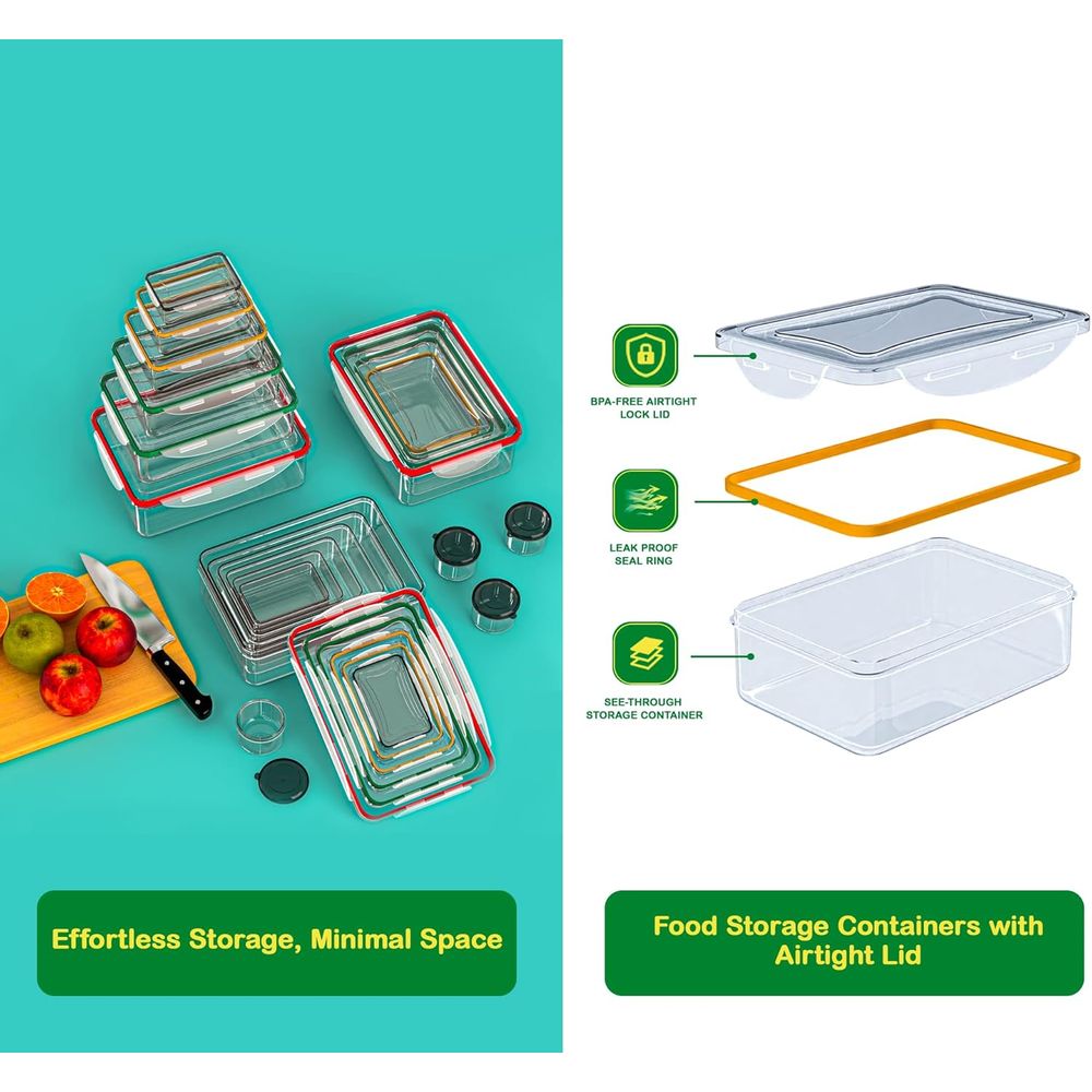 70 Pcs Large Food Storage Cont - огляд і ціна Food Storage Airtight