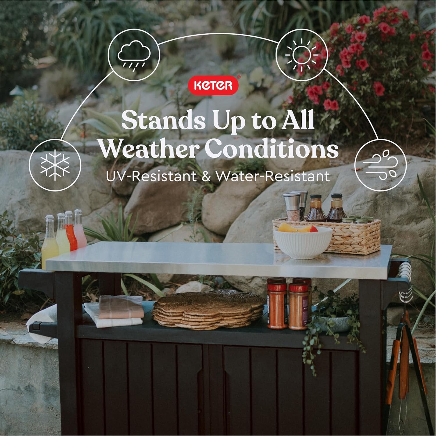 Outdoor Rolling Table Cart for - огляд і ціна Food Storage With Wheels