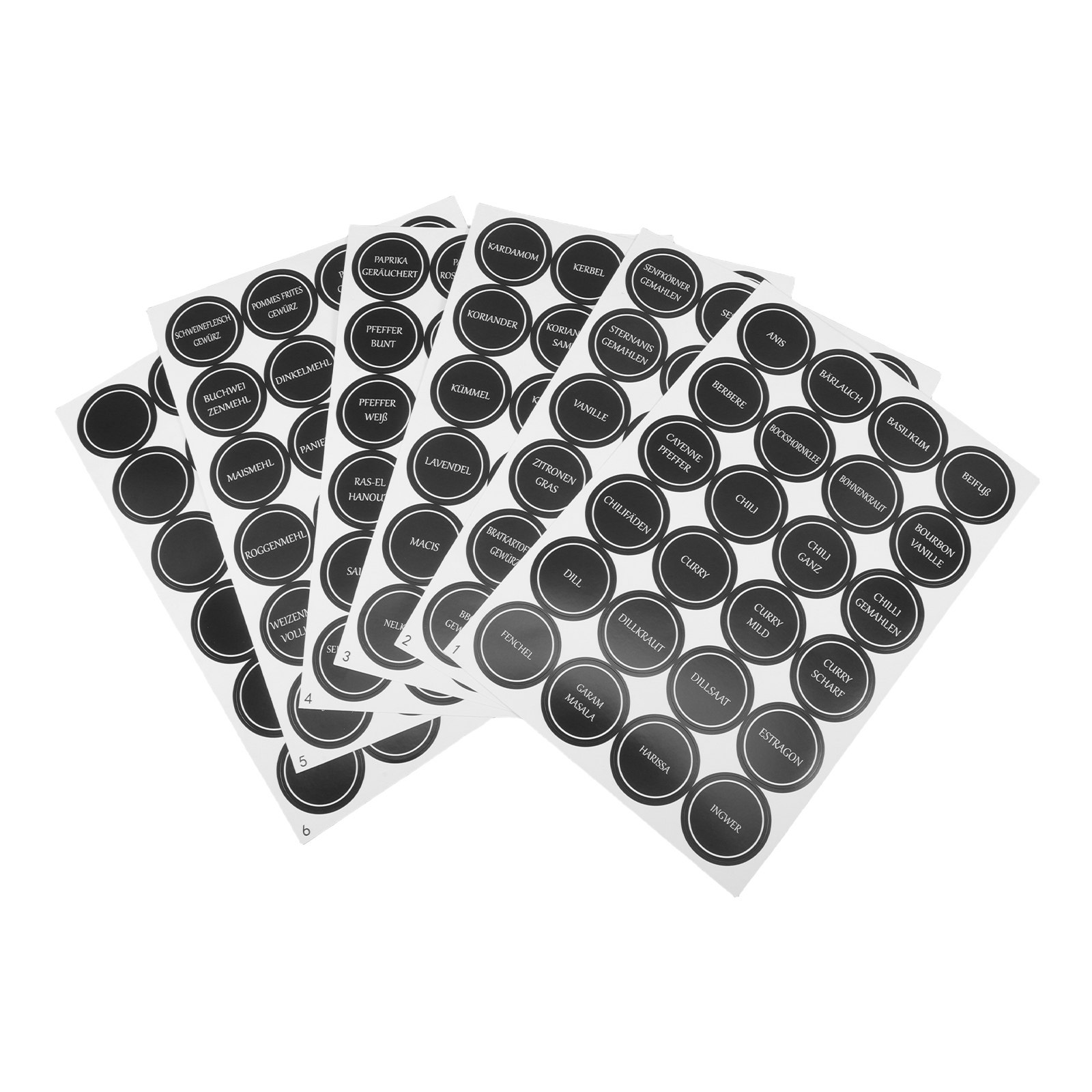 6 Sheets Round Spice Jar Label - огляд і ціна Food Storage In Pantry